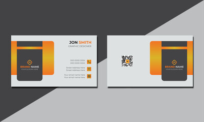  Creative minimal unique business card design, Horizontal and vertical layout.