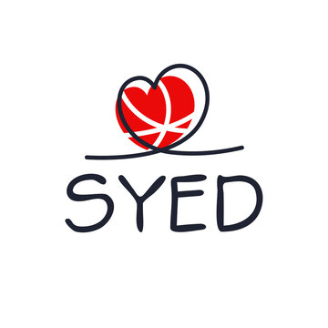 (Syed) Calligraphy name, Vector illustration.