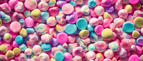 Fototapeta na wymiar Colorful candy seamless texture. Generative AI