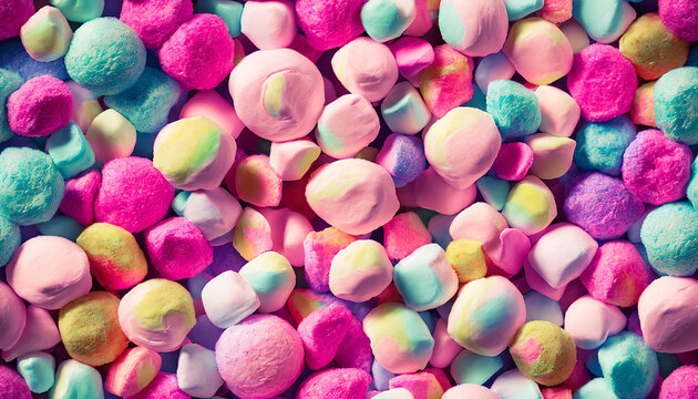 Colorful candy seamless texture. Generative AI