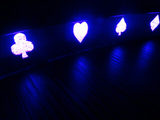 spotlights on poker