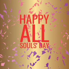 	All Souls' Day. Design suitable for greeting card poster and banner