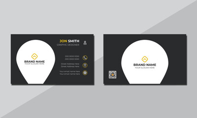  Creative minimal unique business card design, Horizontal and vertical layout.