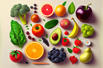 Healthy food clean eating selection