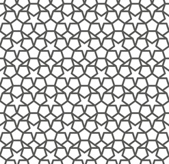 Seamless islamic patterns. Background vector illustration. Seamless girih pattern. Traditional Islamic Design. Mosque decoration element. Seamless geometric pattern.