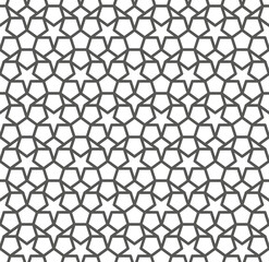 Fototapeta premium Seamless islamic patterns. Background vector illustration. Seamless girih pattern. Traditional Islamic Design. Mosque decoration element. Seamless geometric pattern.