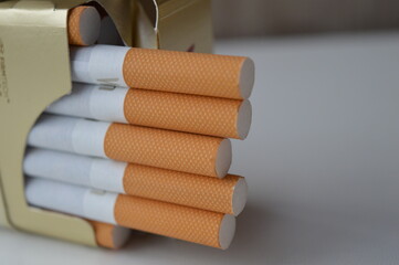 Filter cigarettes, a tobacco product that causes nicotine addiction and serious health problems