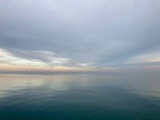 cold cloudy day at Lake Michigan, IL