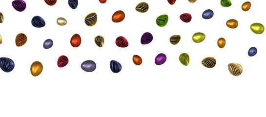 Colorful handmade easter eggs