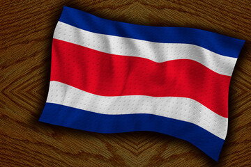 National flag of Сosta-rica. Background  with flag of Сosta-rica.