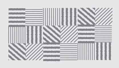 Minimalistic pattern Box Stripes geometric Design for poster, banner, flyer, card, template vector