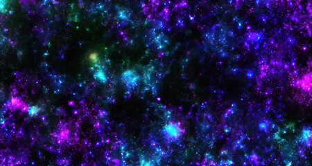 glitter neon color galaxy background