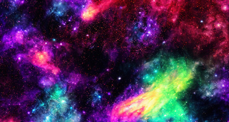 Obraz na płótnie Canvas glitter neon color galaxy background