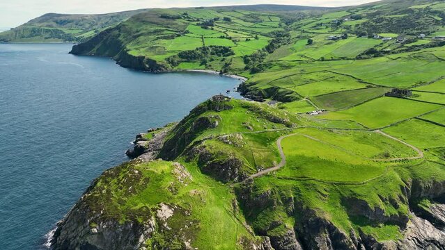 Aerial Video of the beautiful Torr Head Co Antrim Northern Ireland 