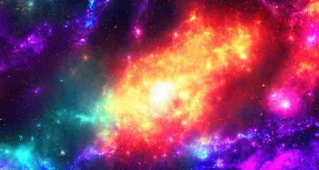 glitter neon color galaxy background