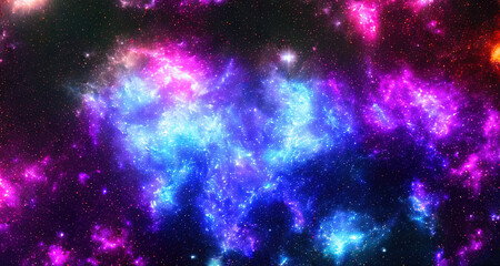glitter neon color galaxy background
