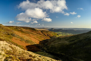 landscape with mountains and blue sky