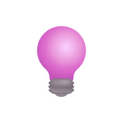 light bulb in purple color.vector illustration of items