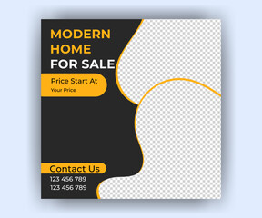 Real Estate Social Media Post Design Layout 