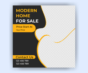 Real Estate Social Media Post Design Layout 