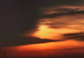 sunset in the mountains