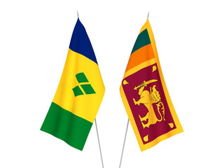 Saint Vincent and the Grenadines and Democratic Socialist Republic of Sri Lanka flags