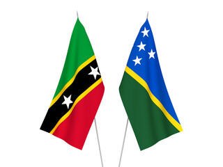 Federation of Saint Christopher and Nevis and Solomon Islands flags