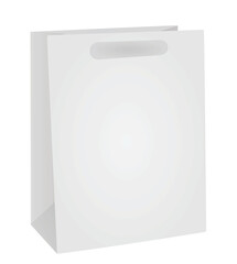 White paper bag. vector illustration