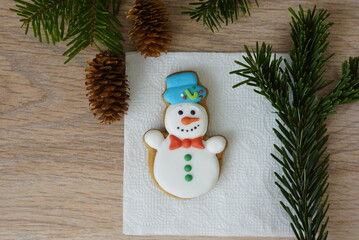 snowman on christmas tree