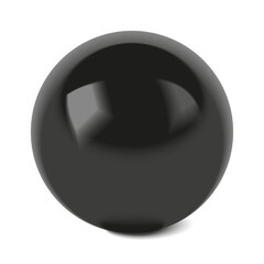 Blank glass ball isolated on a white background. 3d rendering