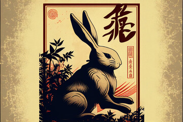 Rabbit Drawing For Lunar New Years