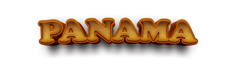 PANAMA COUNTRY NAME MOCKUP