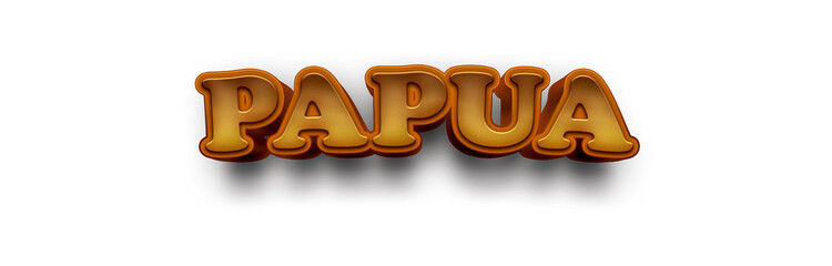 PAPUA NAME MOCKUP COUNTRY