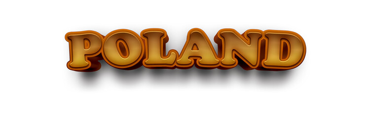 POLAND COUNTRY NAME MOCKUP