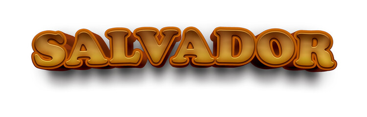 SALVADOR COUNTRY NAME MOCKUP
