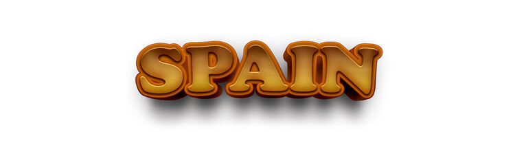SPAIN COUNTRY NAME MOCKUP