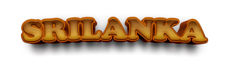 SRI LANKA COUNTRY NAME MOCKUP 