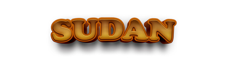 SUDAN COUNTRY NAME MOCKUP