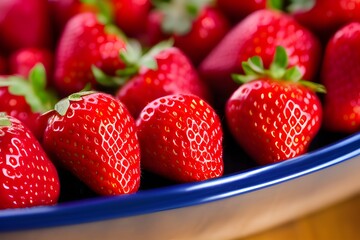 Juicy and bright strawberry is a healthy food