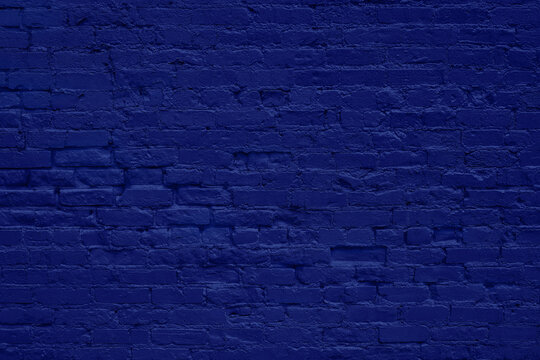 Grunge Blue Brick Wall Background Texture