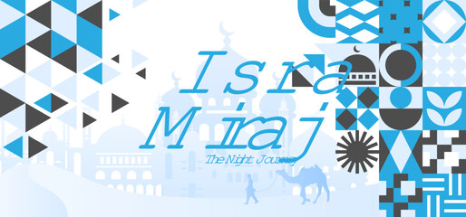 Al Isra Wal Miraj a miracle night journey Design for Poster, Banners, campaign and greeting card