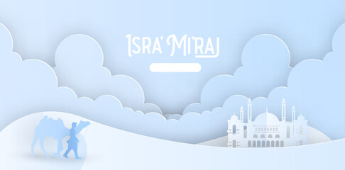 Al Isra Wal Miraj a miracle night journey Design for Poster, Banners, campaign and greeting card