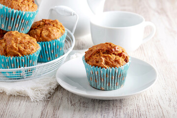 Carrot fruit and nut muffins