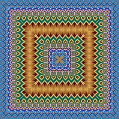 Obraz premium 3d effect - abstract square geometric fractal pattern