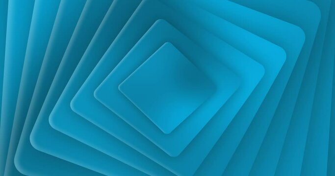 Blue geometric line rectangle ripple wave pattern background animation