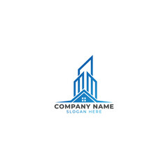 Obraz premium Property real estate building photography logo with brand identity