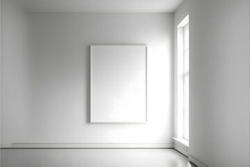 Room mock up, empty painting in a room, mock up design, minimalist design for mock up 