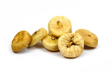 dried figs fruit isolated on white background