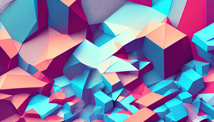 gradient color abstract cube background