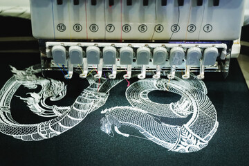 Modern electronic professional embroidery machine for embroidery computer controlled	